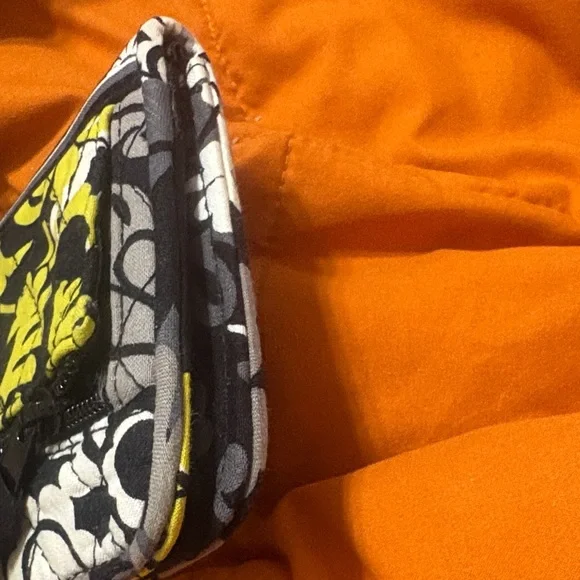 Vera Bradley Yellow, White, Black & Gray Floral Quilted Wallet - Picture 5 of 7